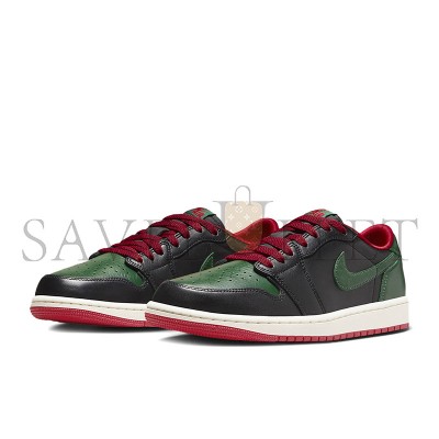 NIKE AIR JORDAN 1 LOW OG BLACK GORGE GREEN CZ0775-036